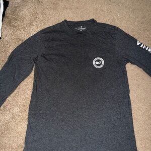 Vineyard Vines Men's Charcoal Long Sleeve Tee
